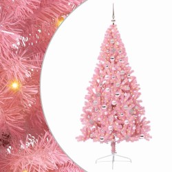Sapin de Noël artificiel pré-éclairé Rose 240 cm PVC 644853644853