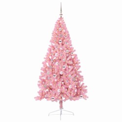Sapin de Noël artificiel pré-éclairé Rose 240 cm PVC 644853644853