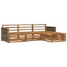 Ensemble de canapés d'extérieur Naturel 249,5 x 162,5 x 73 cm 644855644855