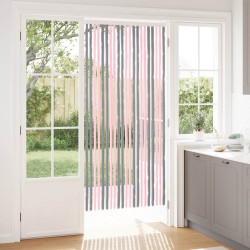 Rideau anti-insectes en chenille Gris Argent et Rose 644863644863