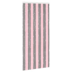 Rideau anti-insectes en chenille Gris Argent et Rose 644863644863