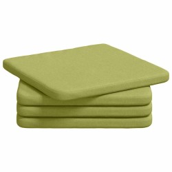 Coussins de siège 4 pcs Vert clair 40 x 40 x 3 cm tissu 644865644865