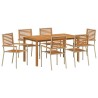 Ensemble de salle à manger pour jardin 7 pcs Beige 644869644869