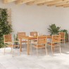Ensemble de salle à manger pour jardin 7 pcs Beige 644869644869