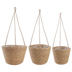 Paniers à plantes en herbe de mer 3 pcs Naturel Ø26 x 19 cm 644872644872