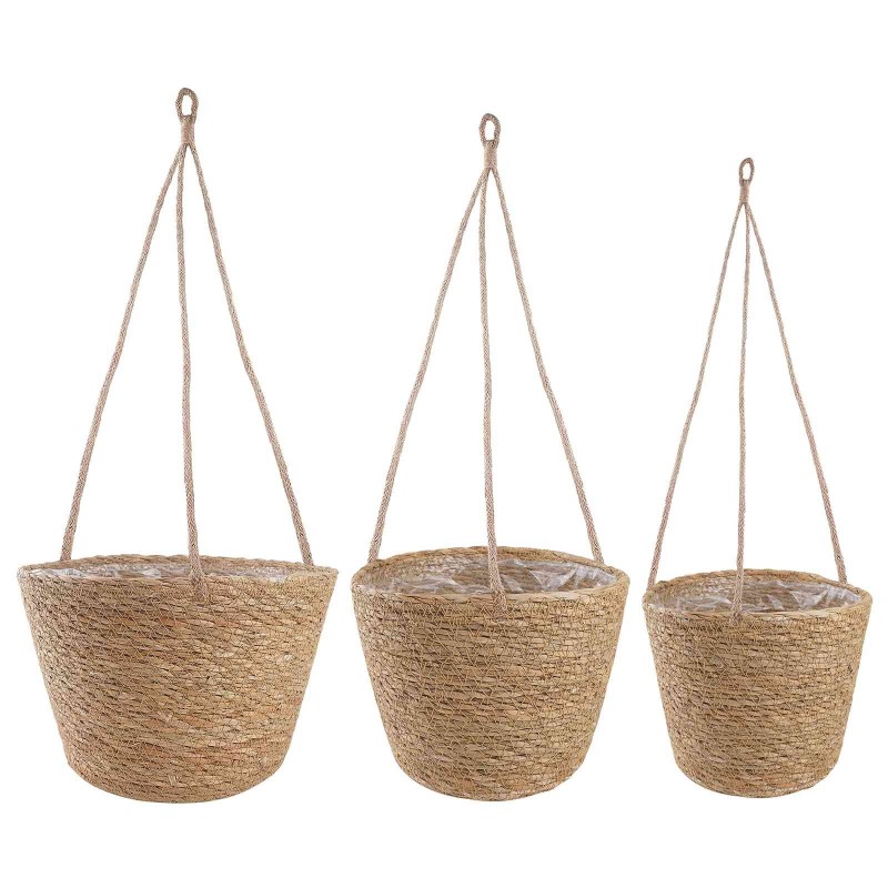 Paniers à plantes en herbe de mer 3 pcs Naturel Ø26 x 19 cm 644872644872