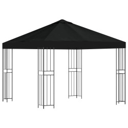 Pavillon 3 x 3 m Noir Polyester et Acier 190 gsm 644873644873