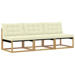 Sofa de milieu extérieur Bois d'acacia massif et Textilène 644874644874