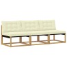 Sofa de milieu extérieur Bois d'acacia massif et Textilène 644874644874