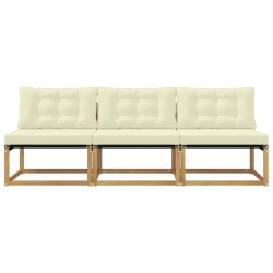 Sofa de milieu extérieur Bois d'acacia massif et Textilène 644874644874