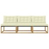 Sofa de milieu extérieur Bois d'acacia massif et Textilène 644874644874