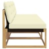 Sofa de milieu extérieur Bois d'acacia massif et Textilène 644874644874