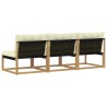 Sofa de milieu extérieur Bois d'acacia massif et Textilène 644874644874