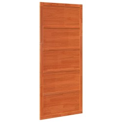 Porte de grange Brun cire 100 x 2,5 x 208 cm Bois de pin massif 644876644876