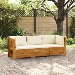 Ensemble de canapés d'extérieur avec coussin 3 Pièce Marron 644877644877