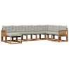 Ensemble de canapés d'extérieur 8 pcs Naturel et gris clair 644879644879