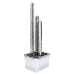 Fontaine de jardin Argenté 48x34x123 cm Acier inoxydable 644883644883