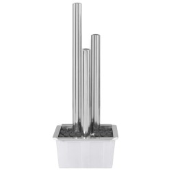 Fontaine de jardin Argenté 48x34x123 cm Acier inoxydable 644883644883