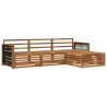 Ensemble de canapés d'extérieur Naturel 249 x 162,5 x 73 cm 644886644886