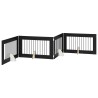 Porte de chien pliable avec supports 4 pcs Chêne noir 401 cm 644887644887