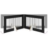 Porte de chien pliable avec supports 4 pcs Chêne noir 401 cm 644887644887