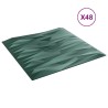 Panneaux muraux 48 pcs Vert Pierre 50 x 50 cm Mousse XPS 644888644888