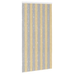 Rideau anti-insectes en chenille Gris et Beige 100 x 200 cm 644891644891