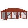 Housse de tonnelle avec murs latéraux Terre cuite Polyester 644893644893