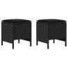 Pouf de Jardin 2 Pièce Noir 38 x 38 x 45 cm Rotin PE 644896644896