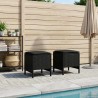 Pouf de Jardin 2 Pièce Noir 38 x 38 x 45 cm Rotin PE 644896644896