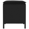 Pouf de Jardin 2 Pièce Noir 38 x 38 x 45 cm Rotin PE 644896644896