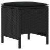 Pouf de Jardin 2 Pièce Noir 38 x 38 x 45 cm Rotin PE 644896644896