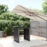 Table de bar et dessus en verre noir 105x80x110 cm poly rotin 644901644901