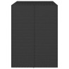 Table de bar et dessus en verre noir 105x80x110 cm poly rotin 644901644901