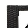 Table de bar et dessus en verre noir 105x80x110 cm poly rotin 644901644901