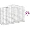 Paniers à gabions arqués 7 pcs 200x50x120/140 cm Fer galvanisé 644904644904