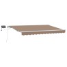 Auvent rétractable Taupe 450 × 350 cm Tissu et Aluminium 644906644906