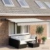 Store rétractable manuel avec LEDs Gris clair et blanc 644911644911