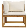 Salon de jardin 5 pcs avec coussins Bois d'acacia solide 644912644912