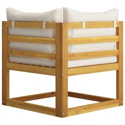 Salon de jardin 5 pcs avec coussins Bois d'acacia solide 644912644912