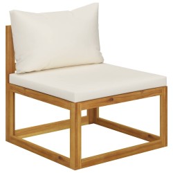 Salon de jardin 5 pcs avec coussins Bois d'acacia solide 644912644912