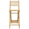 Tabourets de bar d'extérieur avec repose-pieds 2 pcs pliables en bambou 644917644917