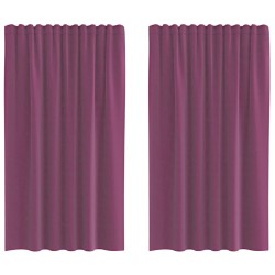 Rideaux en voile à œillets (2 pcs) violets 644918644918