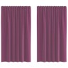 Rideaux en voile à œillets (2 pcs) violets 644918644918
