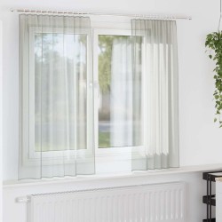 Rideaux en voile à œillets 2 pcs gris clair 644921644921