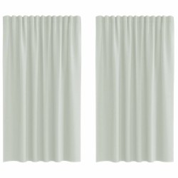 Rideaux en voile à œillets 2 pcs gris clair 644921644921