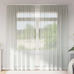 Rideaux en voile à œillets 2 pcs gris clair 644922644922