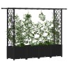 Lit Élevé avec Treillis et Toit Noir 203 x 40 x 136 cm PP 644925644925