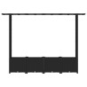 Lit Élevé avec Treillis et Toit Noir 203 x 40 x 136 cm PP 644925644925