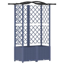 Lit Élevé avec Treillis et Toit Gris 122 x 40 x 138 cm PP 644927644927